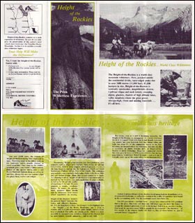 Brochure of the Height of the Rockies Provincial Park and Region