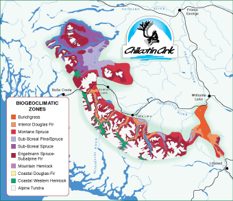 Chilcotin Ark Campaign area Biogeographical Map